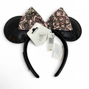 Loungefly Black and Pink Minnie Mouse Ears Headband